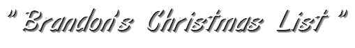 Brandon's Christmas List - Holiday Radio